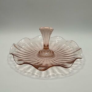 Vintage Anchor Hocking Pink Depression Glass Tidbit Dish